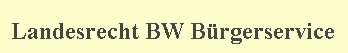 Logo Landesrecht BW Bürgerservice